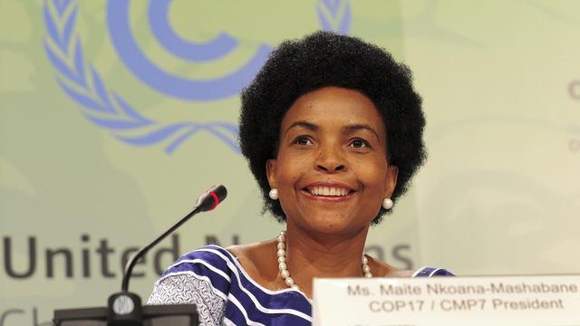 Maite Nkoana-Mashabane, la présidente du sommet de Durban a annoncé l'accord aux médias. [UNATI NGAMNTWINI]