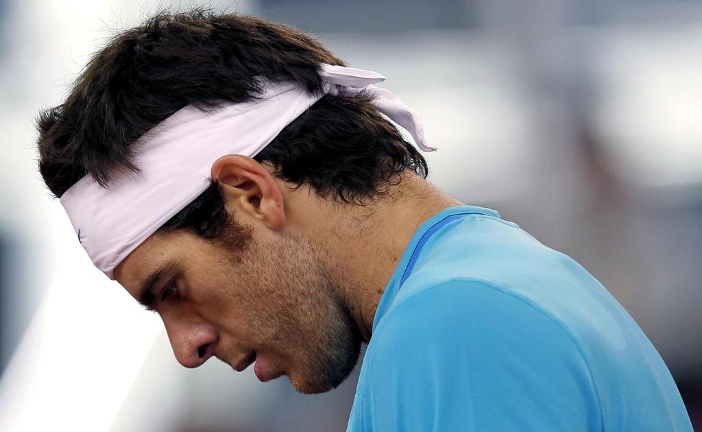 Juan Martin Del Potro a sérieusement inquiété Nadal en début de match... [Keystone - JULIO MUNOZ]