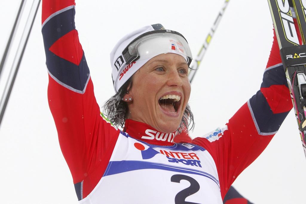 Marit Björgen enlève son 6e titre mondial. [KEYSTONE - Hakon Larson]