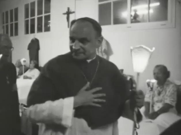 Mgr Pierre Mamie à Lourdes [TSR 1969]