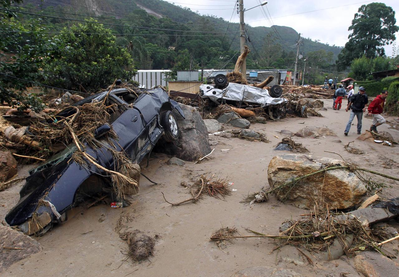 Teresopolis a été la ville la plus durement touchée. [REUTERS - Bruno Domingos]