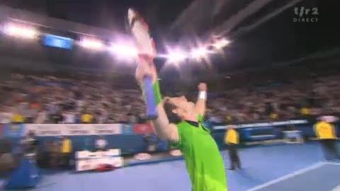 Tennis / Open d'Australie (2e demi-finale): Ferrer - Murray. la 4e manche se joue, comme la 2e, au tie-break