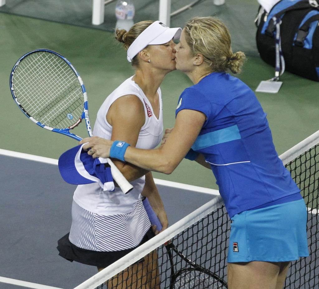 L'éventuelle demi-finale Zvonareva-Clijsters serait une revanche de la finale de l'US Open. [KEYSTONE - Paul J. Bereswill]