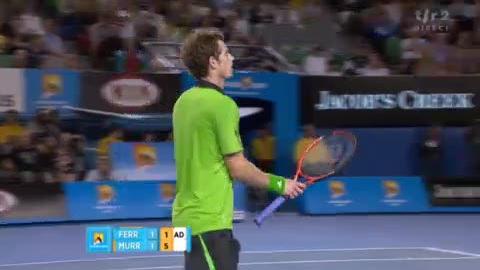 Tennis / Open d'Australie (2e demi-finale): Murray mène 2 sets à 1. L'Ecossais remporte la 3e manche 6-1