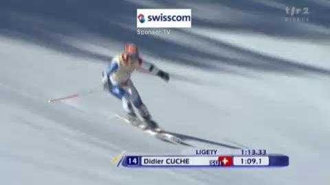 Ski alpin / géant d'Adelboden: la 1re manche de Didier Cuche (9e)