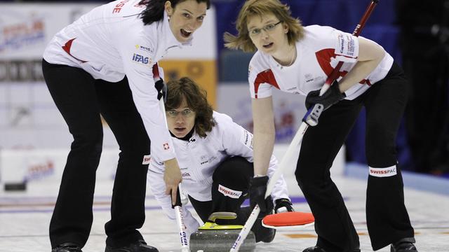 La skip Mirjam Ott et ses coéquipières ont bien entamé le tournoi mondial au Danemark. [Bob Strong]