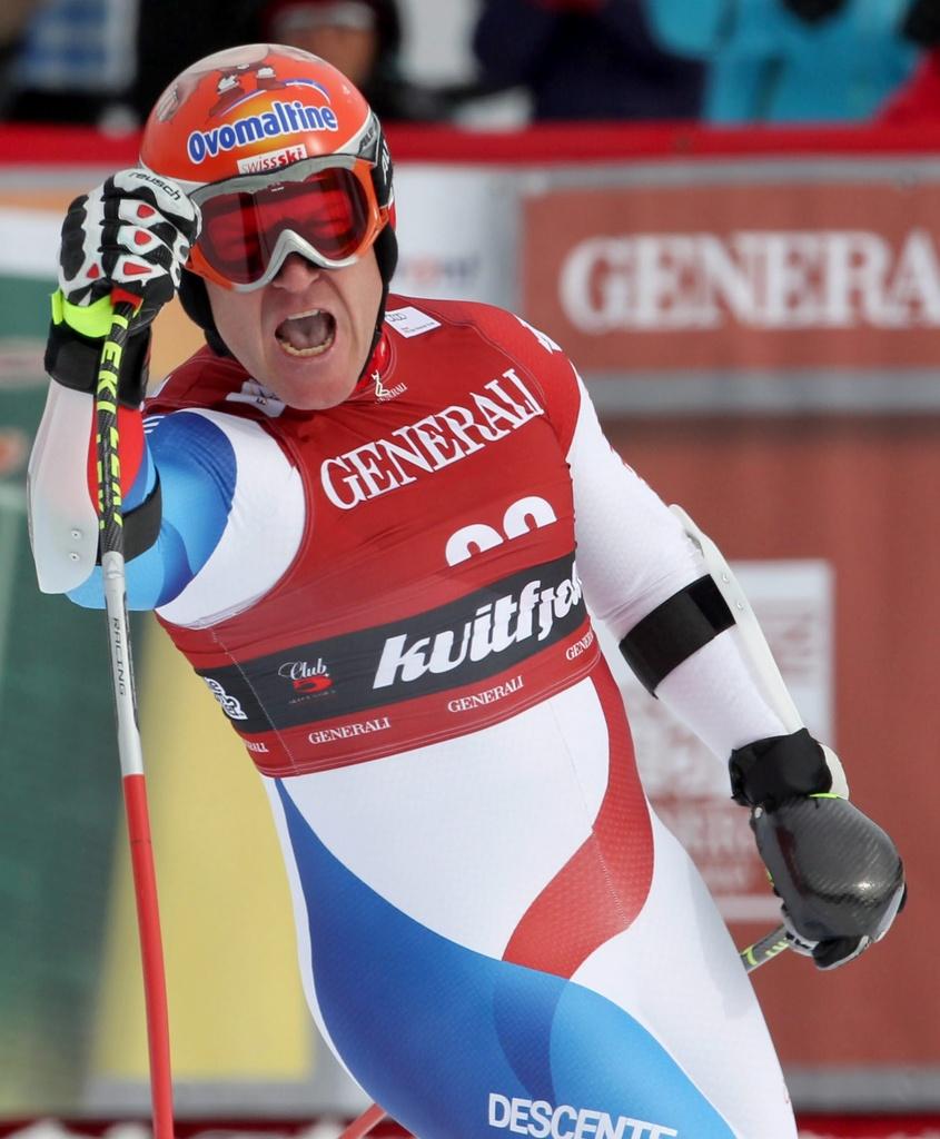 Cuche reste sur une victoire en super-G à Kvitfjell. [Geir Olsen]