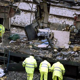 11 mars 2004: une série d'attentats visant plusieurs trains dans Madrid et sa banlieue font 191 morts et près de 2000 blessés. [Reuters - Kai Pfaffenbach]