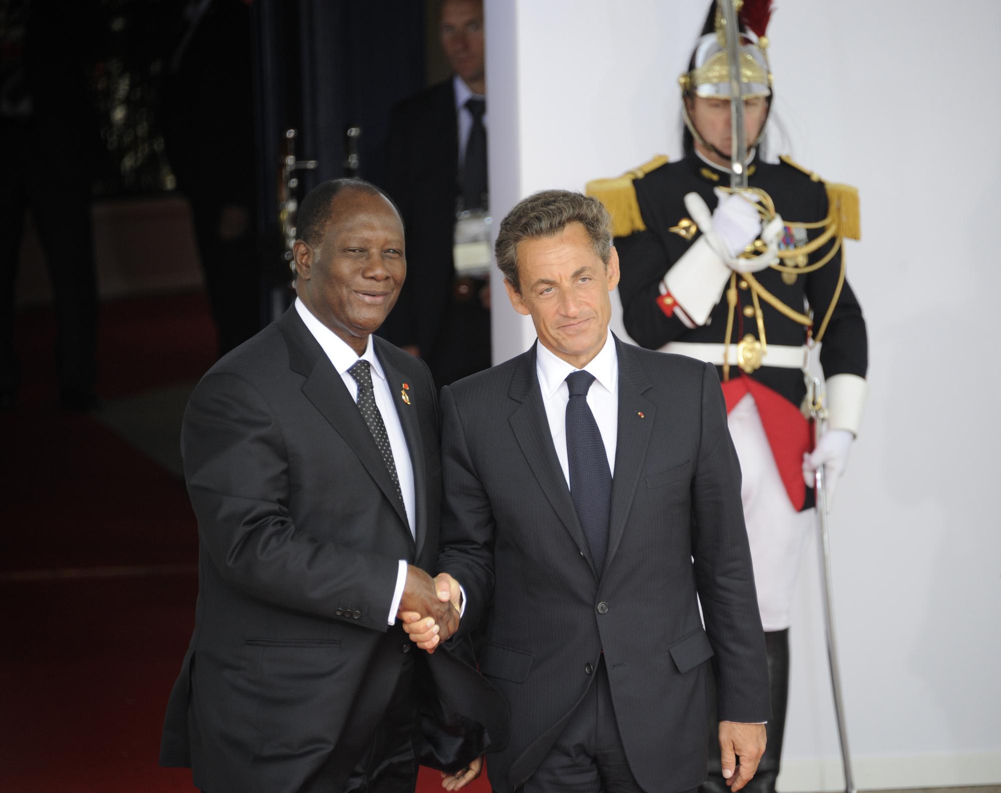La deuxième journée du G8 est largement consacrée à l'Afrique, à l'image de la Côte d'Ivoire d'Alassane Ouattara. [AFP - Damien Meyer]