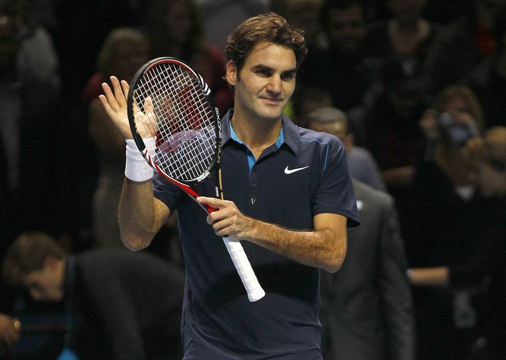 Belle satisfaction pour Federer, qui semble heureux de son match. [Kirsty Wigglesworth]