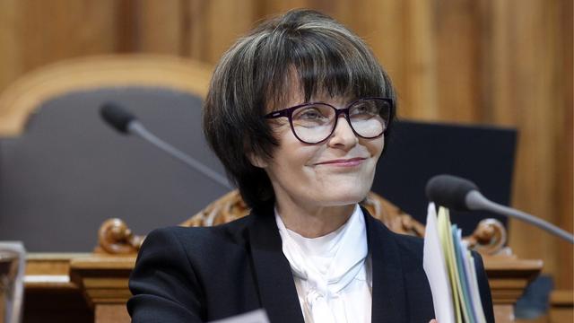 Micheline Calmy-Rey est encore présidente de la Confédération pendant quelques jours (25.12.11). [Peter Klaunzer]