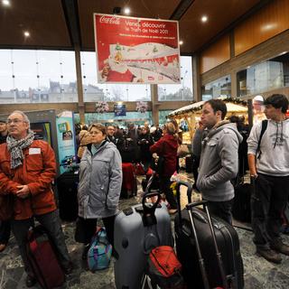 La circulation des trains a été perturbée dans l'Ouest de la France. Ici, à la gare de Nantes. [Franck Perry]