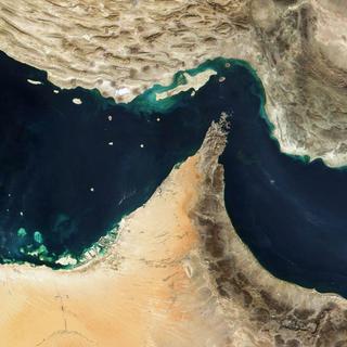 Image satellite du détroit d'Ormuz. [NASA/GSFC]