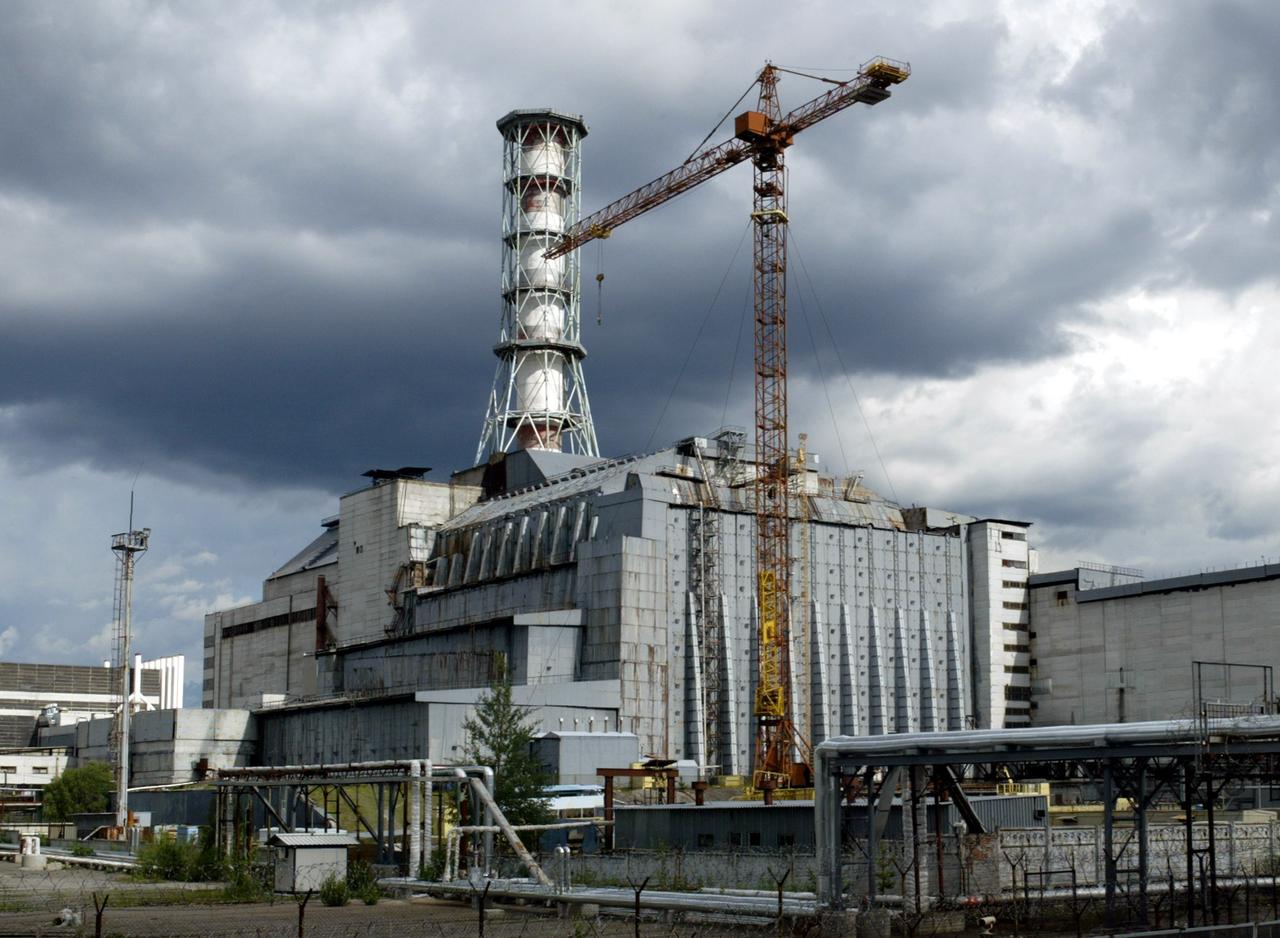 Le sarcophage de Tchernobyl. [AFP - Sergei Supinsky]