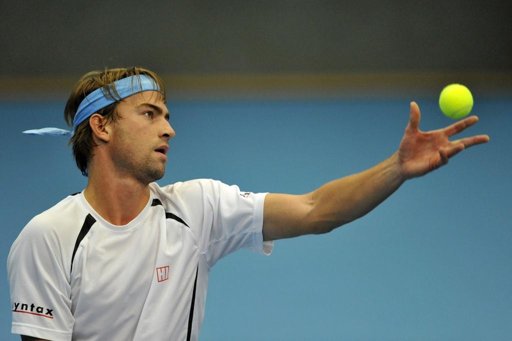 Michael Lammer vit une belle histoire aux Swiss Indoors. [KEYSTONE - Georgios Kefalas]