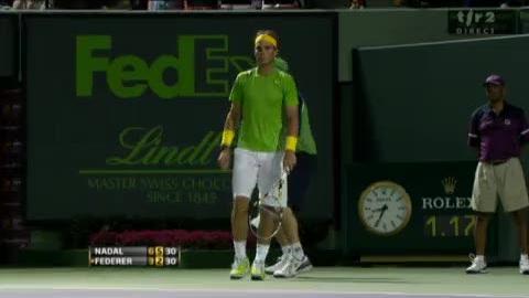 Tennis / Miami (finale): Nadal – Federer. Rafael Nadal se qualifie pour la finale en battant Roger Federer 6-3 6-2 en 1h19’ de jeu