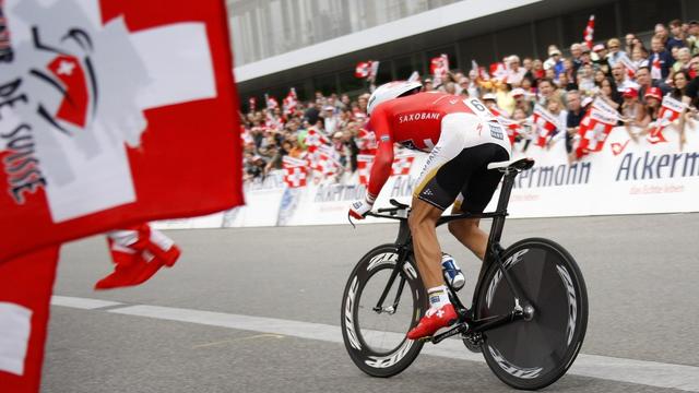 Cancellara devrait logiquement remporter le "chrono" initial. [Jean-Christophe Bott]