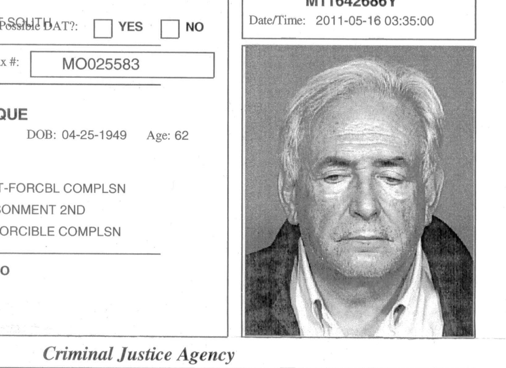 Dominique Strauss-Kahn sur un document officiel de transfert des prisons new-yorkaises dévoilé mercredi. [REUTERS - � Ho New / Reuters]
