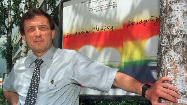 Bernard Hirschel, directeur du centre VIH/Sida aux HUG. [Patrick Aviolat]