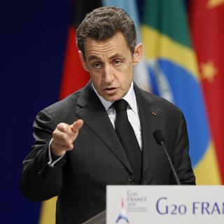 En marge du G-20, e président Nicolas Sarkozy a annoncé des mesures de régulations financières qui visent les paradis fiscaux et les grandes banques. [AP - Remy de la Mauviniere]