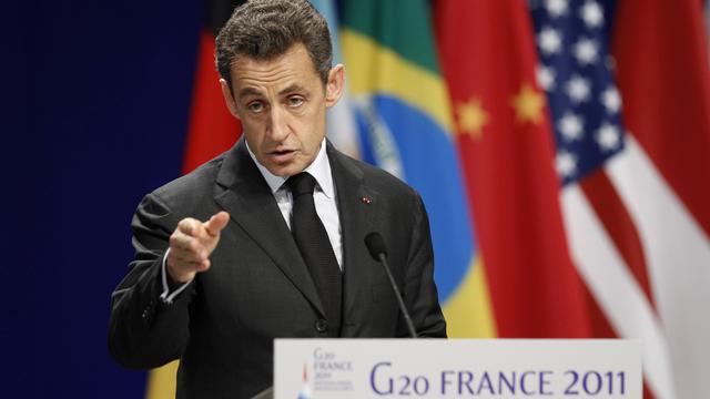 En marge du G-20, e président Nicolas Sarkozy a annoncé des mesures de régulations financières qui visent les paradis fiscaux et les grandes banques. [AP - Remy de la Mauviniere]