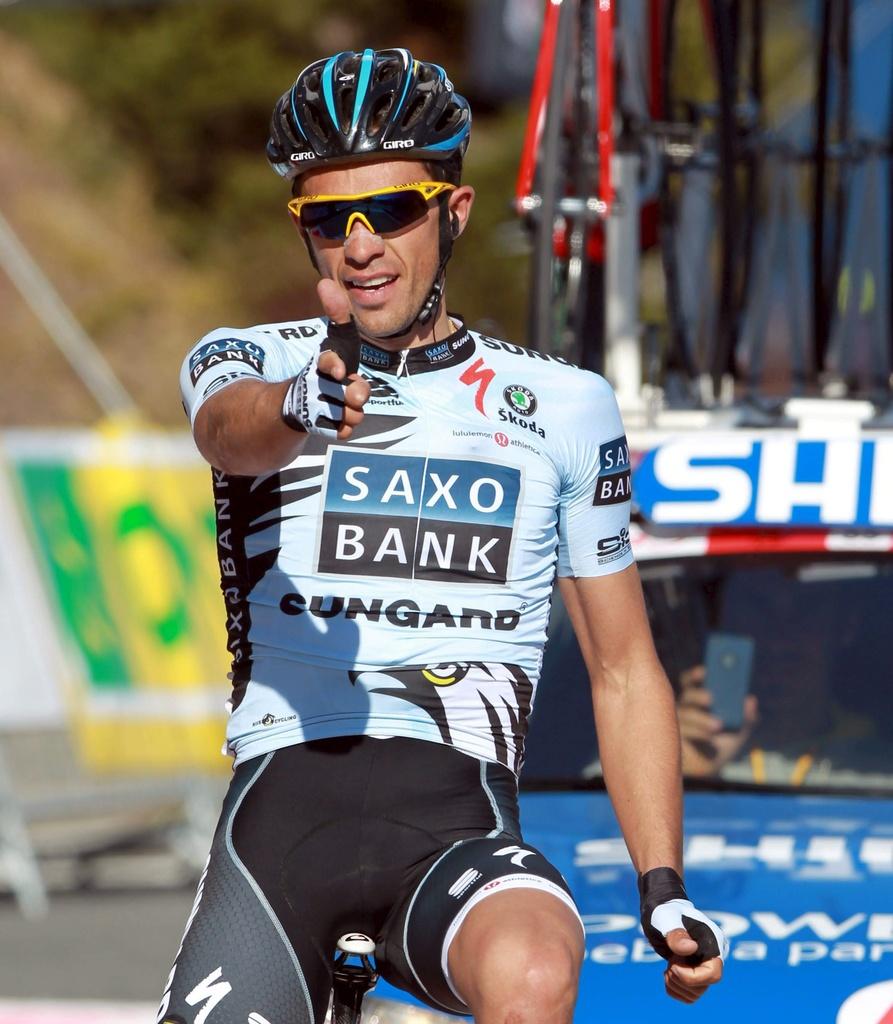 La veille de l'annonce de l'UCI, Contador avait remporté la 3e étape du Tour de Catalogne. [KEYSTONE - Toni Albir]