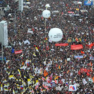 Plus de 22000 manifestants ont défilés dans les rues de Moscou selon la police. [Yuri Kadobnov]