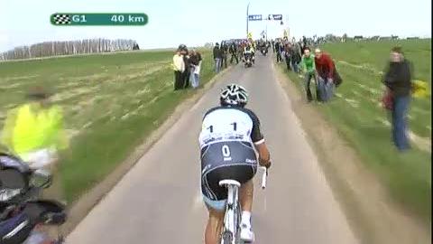 Cyclisme / Tour des Flandres: Cancellara fait le forcing et fait lâcher prise Boonen à 40 km de l'arrivée!