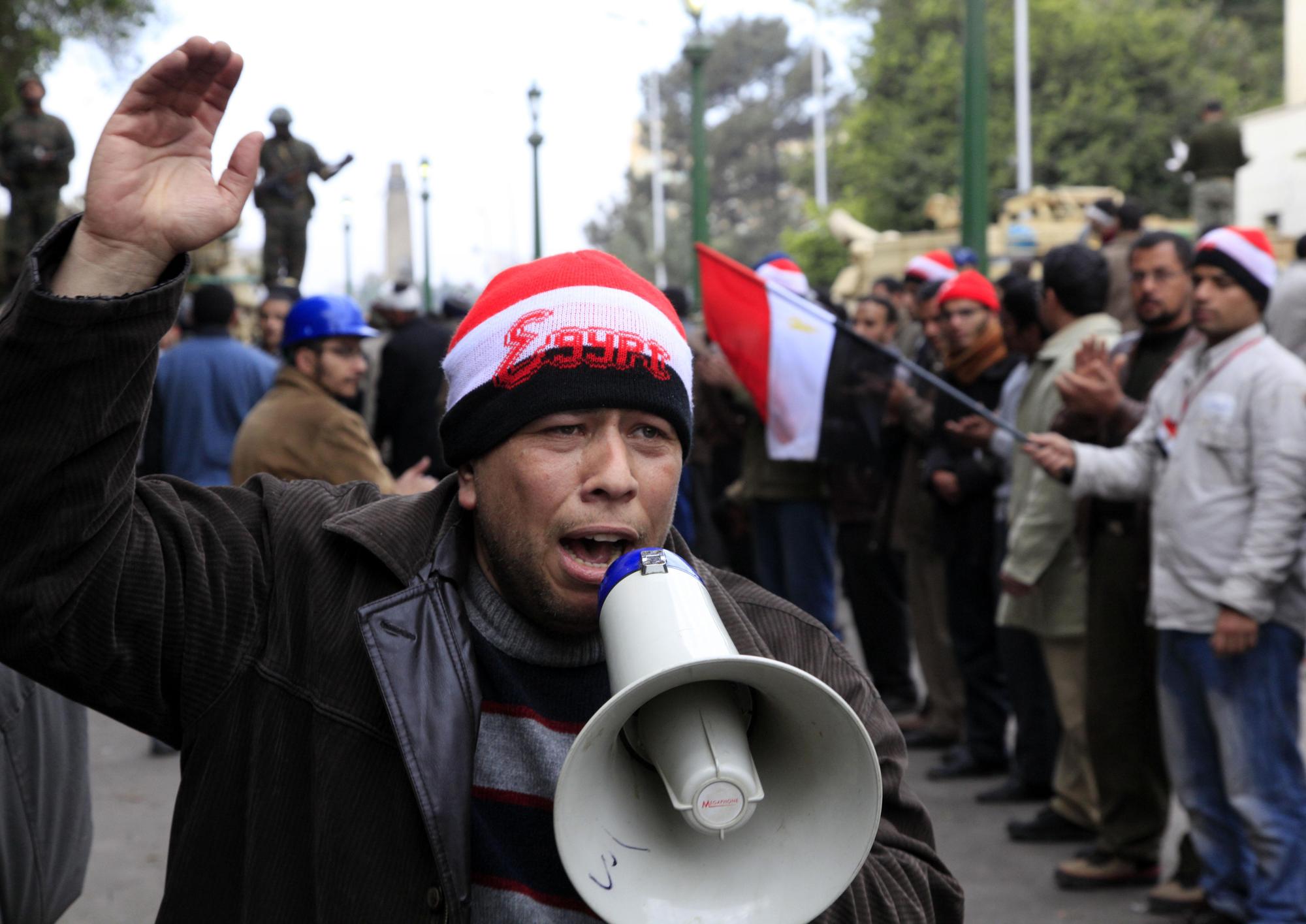 C'est le treizième jour de manifestation place Tahrir. [KEYSTONE - Amr Nabil]