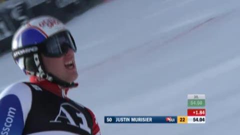 Ski alpin / Slalom de Kitzbühel: Justin Murisier s'affirme de plus en plus sur le Cirque Blanc. Le Valaisan se qualifie une fois de plus pour la 2e manche malgré son dossard 50