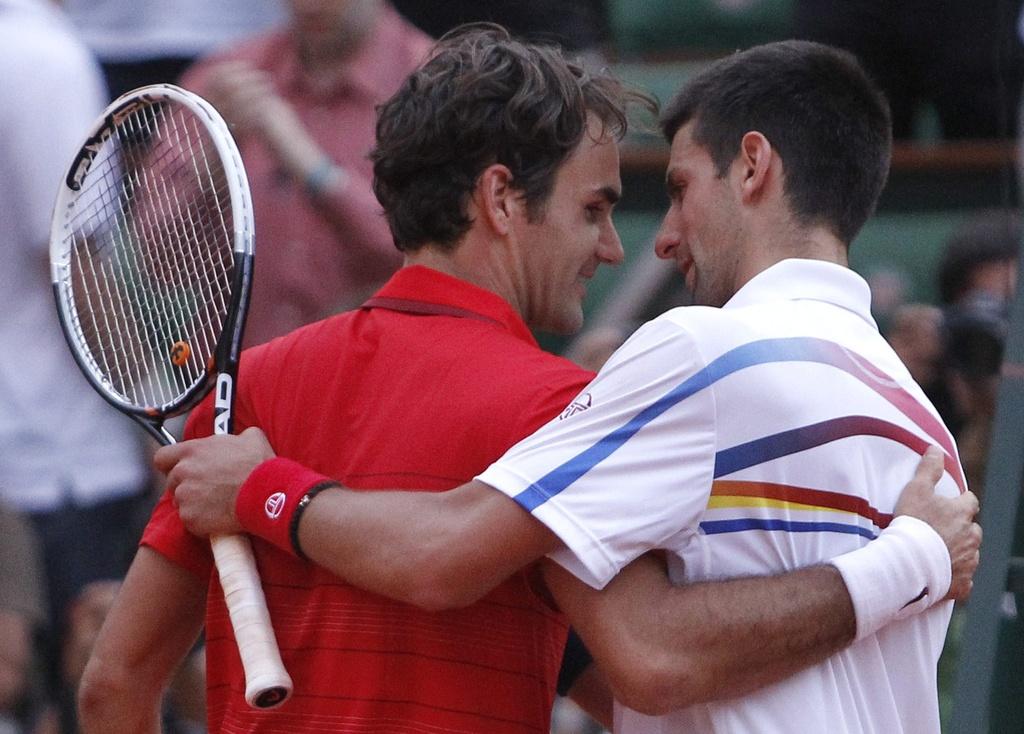 "J'ai dit à Novak que son record à lui était tout de même incroyable", a confié Federer. [KEYSTONE - Lionel Cironneau]