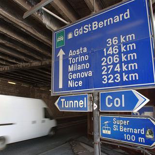 L'éboulement à eu lieu près de l'entrée du tunnel du Grand Saint-Bernard. [OLIVIER MAIRE]