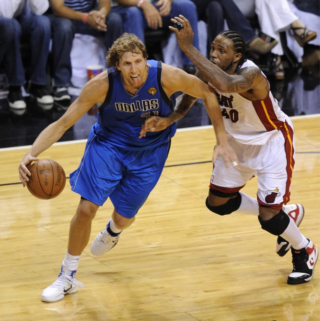 Nowitzki n'a pas eu son rayonnement habituel. [KEYSTONE - Rhona Wise]