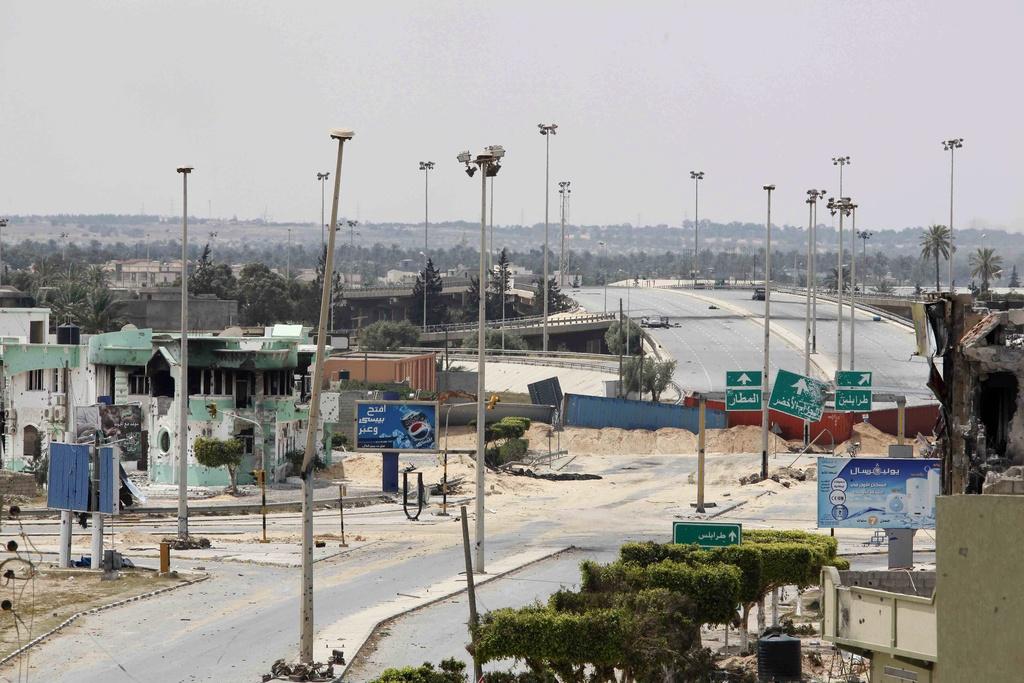 Misrata, photographiée le jeudi 21 avril, est le lieu d'intenses combats entre pro-Kadhafi et rebelles. [KEYSTONE - AP]