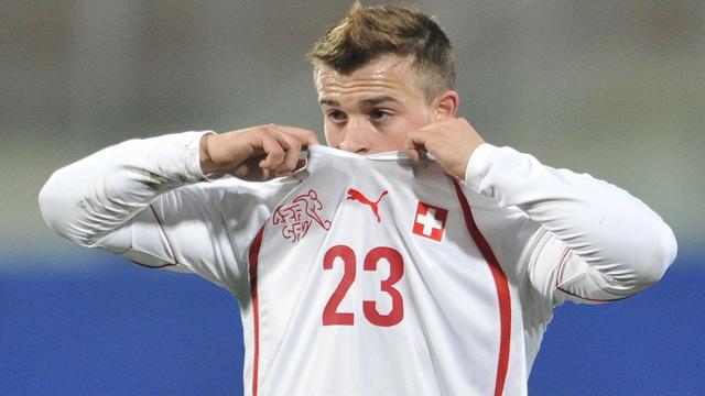 Blessé à une cuisse, Xherdan Shaqiri n'enfilera pas le maillot de l'équipe de Suisse, cette fin de semaine en Bulgarie. [Keystone - Peter Schneider]