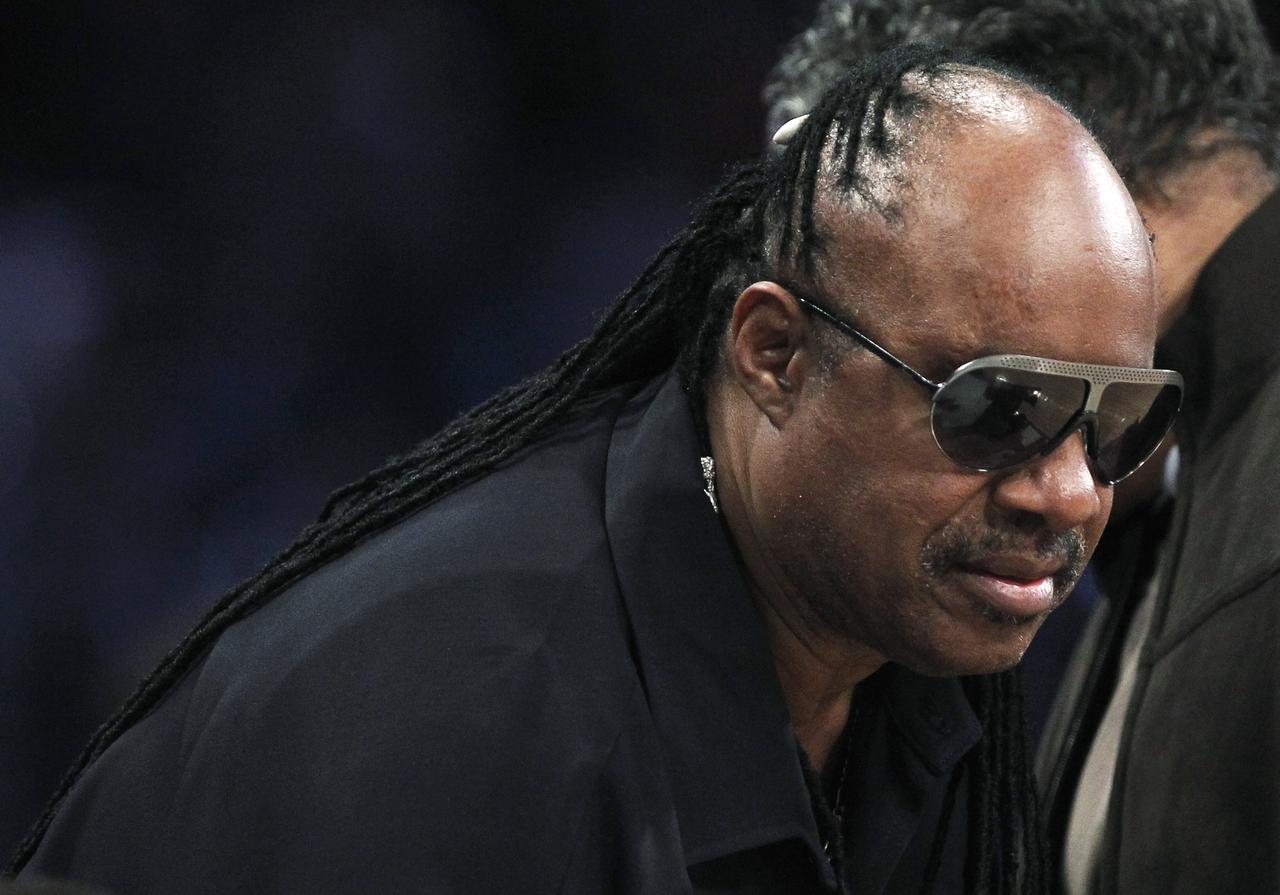 Une brochette de célébrités, à l'image de Stevie Wonder, ont assisté à la rencontre. [Lucy Nicholson]