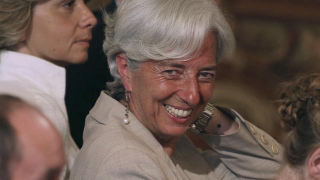 Christine Lagarde à L'Elysée en début de semaine. [Michel Euler]