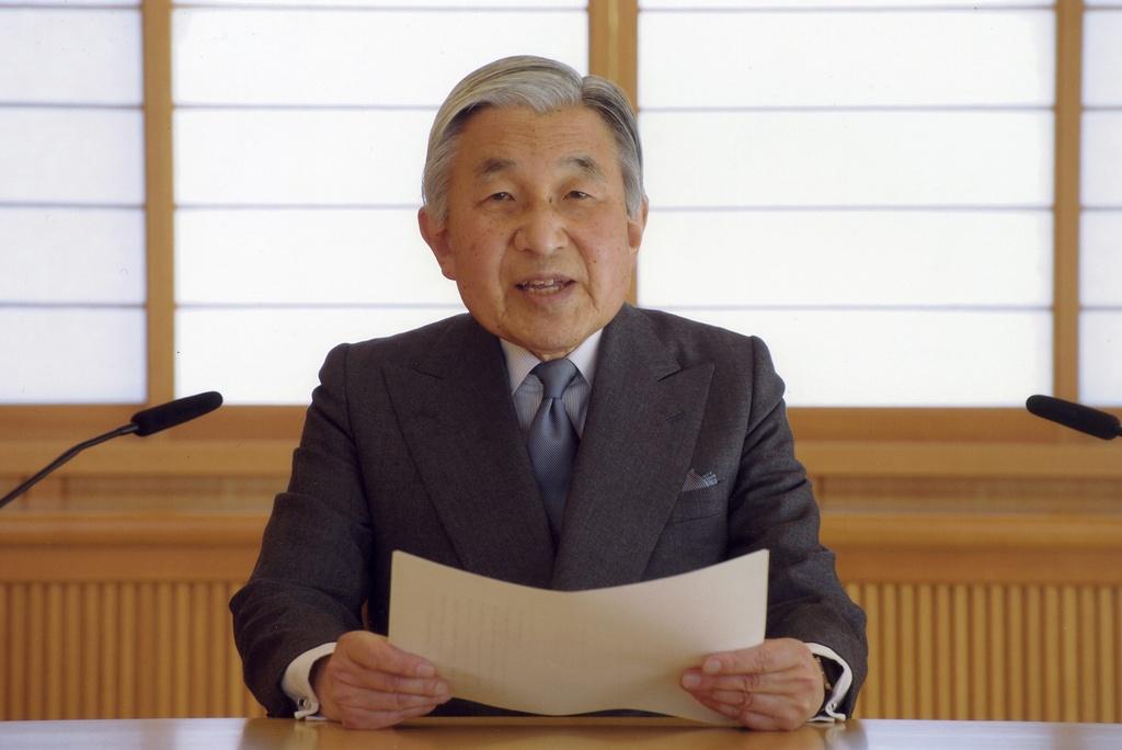 L'empereur Akihito s'est adressé à la nation mercredi. [KEYSTONE - Imperial Houshold Agency of Japan]