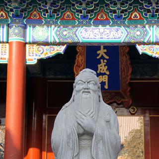 Statue du sage, au temple de Confucius. [Alain Arnaud]