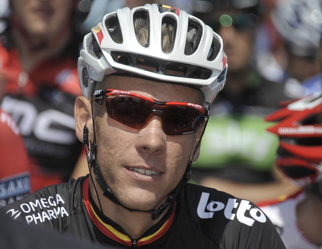 Philippe Gilbert a inscrit son nom sur la première étape du Tour. [KEYSTONE - Nicolas Bouvy]