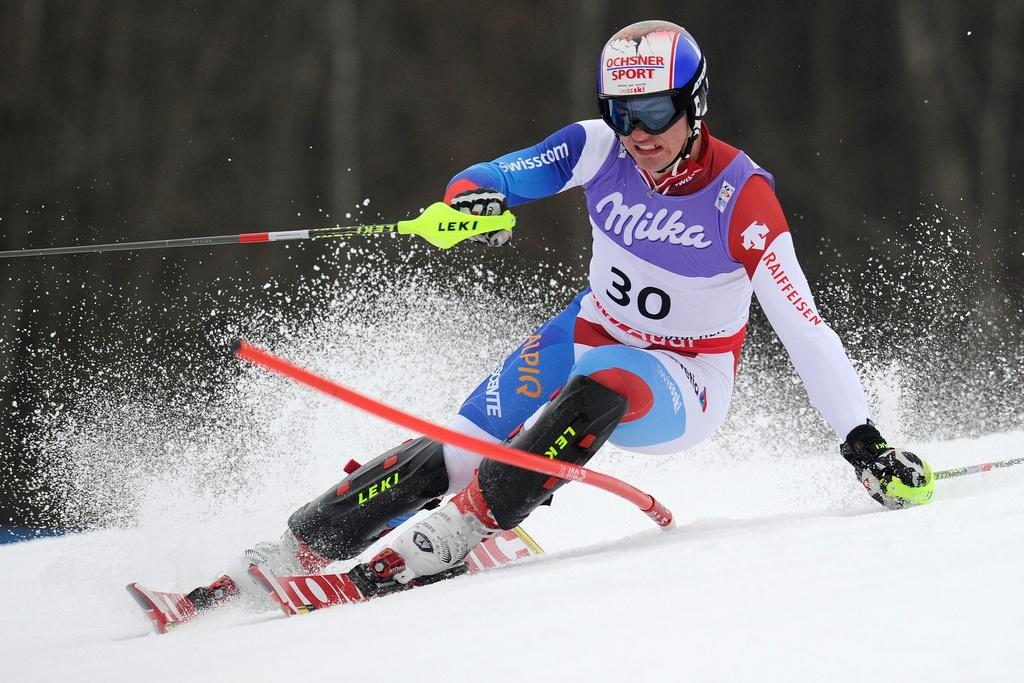 Justin Murisier est la future grande star du ski suisse. [KEYSTONE - Jean-Christophe Bott]