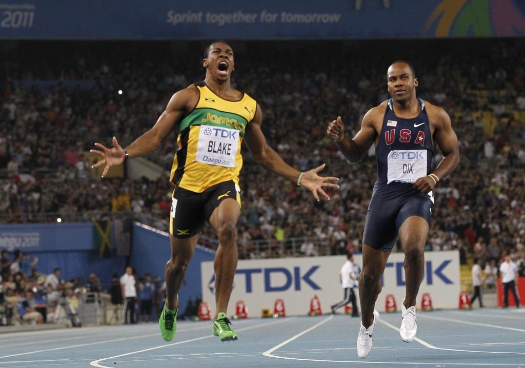 A seulement 21 ans, Yohan Blake a réussi une performance énorme sur la ligne droite. [KEYSTONE - KERIM OKTEN]