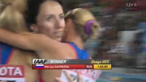 Athlétisme / Mondiaux de Daegu (CdS): 800m. Mariya Savinova est médaille d'or en passant juste devant la Sud-Africaine