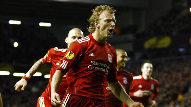 Auteur d'un hattrick face à Manchester United, Dirk Kuyt est en grande forme. [Tim Hales]