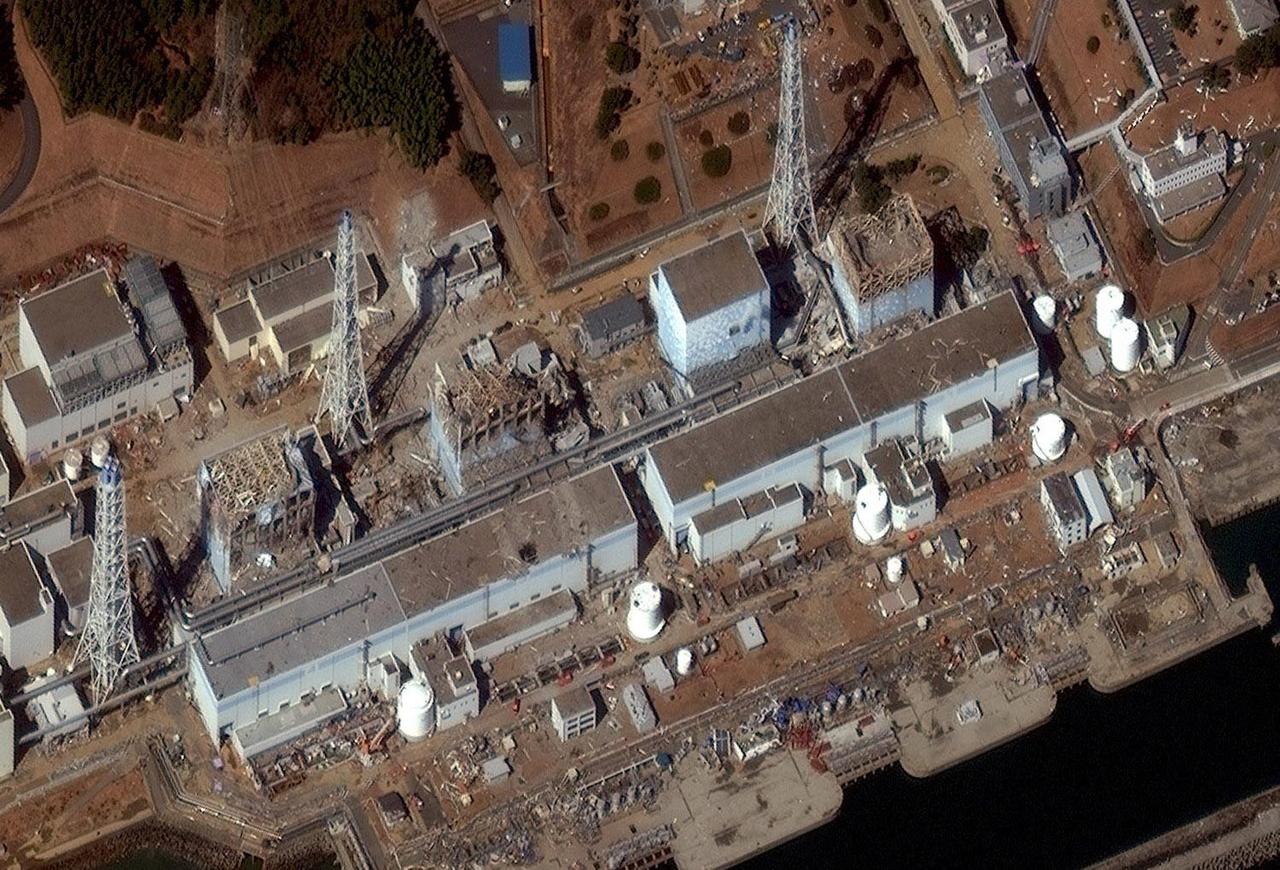 La centrale de Fukushima vue du ciel. [DigitalGlobe - DigitalGlobe]