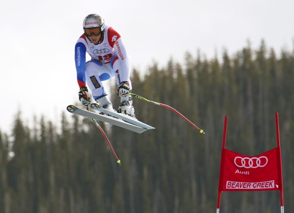 Beat Feuz semble décidément avoir pris de la hauteur en descente... [Keystone - Nathan Bilow]