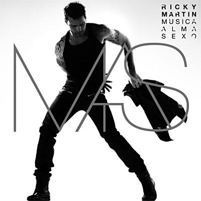 Gestuelle très étudiée pour Ricky Martin sur la pochette de son album.