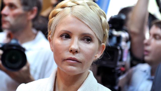 Ioulia Timochenko, photographiée ici le 24 juin 2011 à l'ouverture de son procès à Kiev. [Sergei Supinsky]