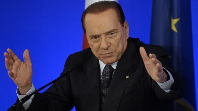 Silvio Berlusconi lors du G20 de Cannes le 4 novembre 2011. [Christophe Karaba]