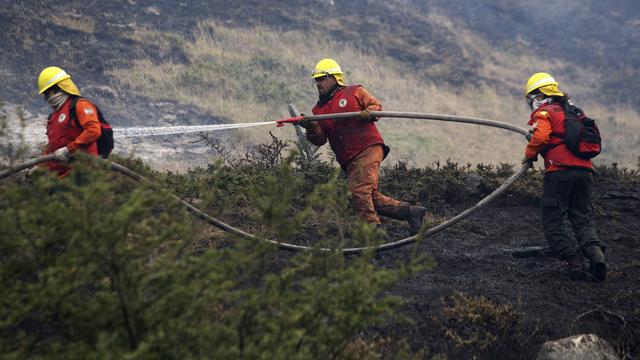 Quelque 500 pompiers luttent activement contre le feu. [REUTERS - Stringer]